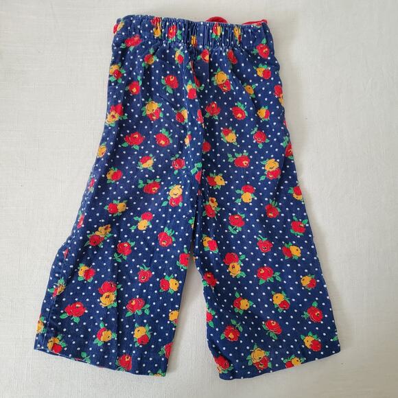 Vintage Floral Dotted Cord Pants 2t - Picture 6 of 6